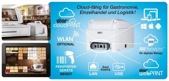 Bild: Star Micronics führt einzigartige Cloud-Lösung für Remote-Druck von Belegen und Bestellungen ein