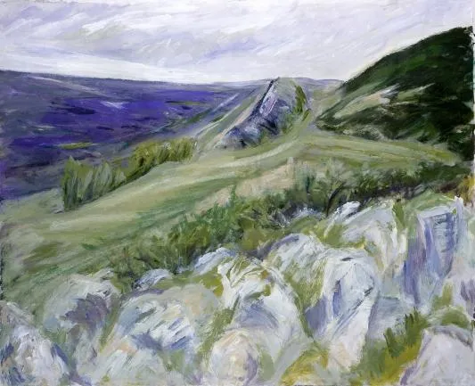Bild: Neue expressive Landschaftsbilder von IMKE ZAUN in der Hamburger galerie carstensen