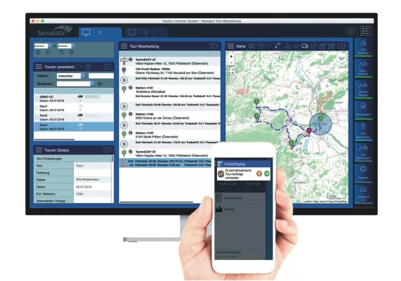 TachoEASY offeriert Gratistest seines FM-Telematiksystems zum Minimalaufwand Bild: TachoEASY offeriert Gratistest seines FM-Telematiksystems zum Minimalaufwand