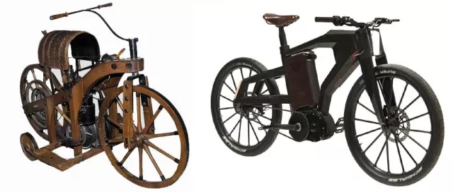 Bild: Innovative Zweiradtechnik - einst und heute