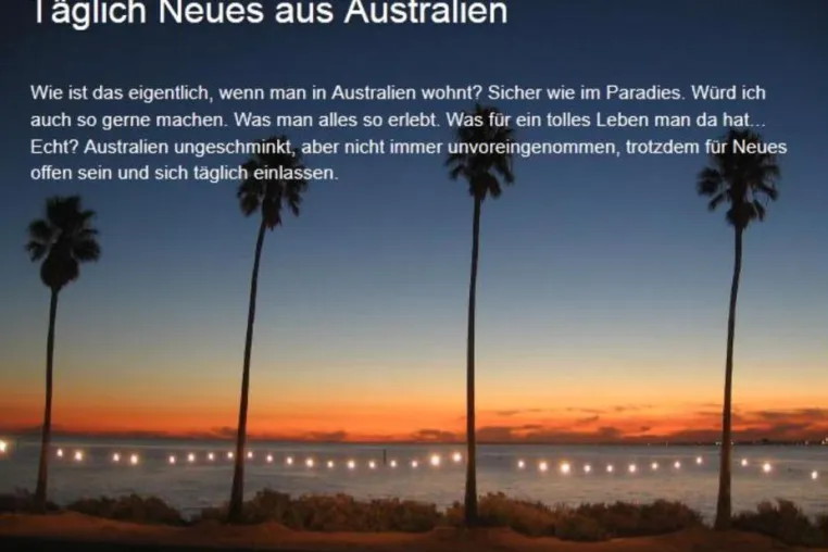 Beliebte Australien-Informationsplattform in deutscher Sprache. Australien-Ereignisse Bild: Beliebte Australien-Informationsplattform in deutscher Sprache. Australien-Ereignisse