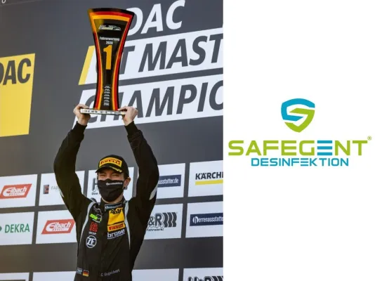 Bild: SAFEGENT Desinfektion geht Partnerschaft mit ADAC GT Masters Titelverteidiger Christian Engelhart ein