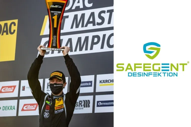 Bild: SAFEGENT Desinfektion geht Partnerschaft mit ADAC GT Masters Titelverteidiger Christian Engelhart ein