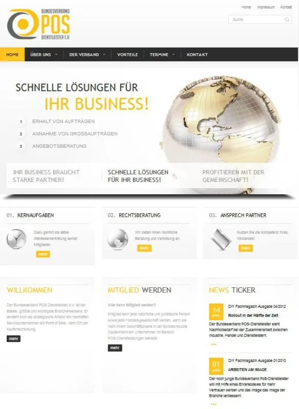 Ein erster Einblick in den neuen Internet-Auftritt