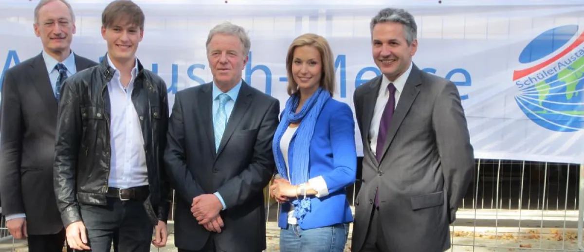 SchülerAustausch-Messe: Die Referenten der Diskussion (Foto: Dt. Stiftung Völkerverständigung)