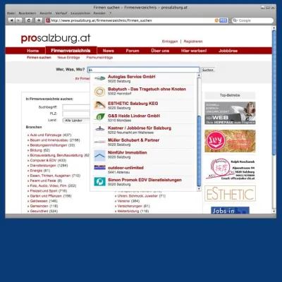 Bild: Regionale Internetplattform für Betriebe in Salzburg und OÖ. startet mit neuem Look ins neue Jahr