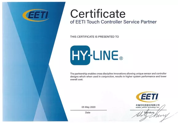 Bild: HY-LINE: EETI Touch Controller Service Partner