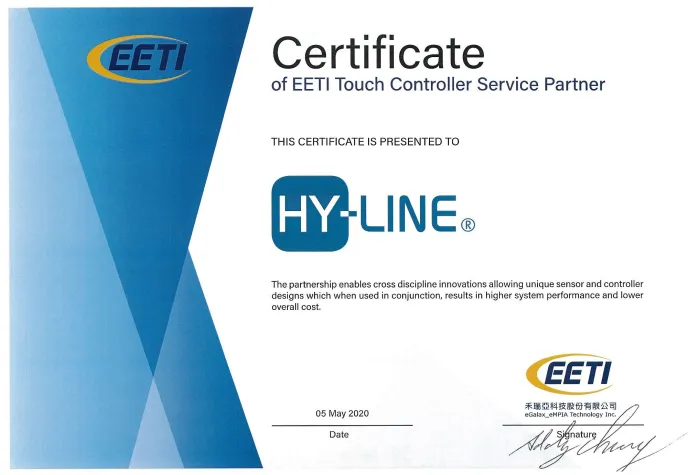 Bild: HY-LINE: EETI Touch Controller Service Partner