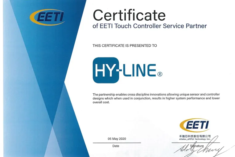 Bild: HY-LINE: EETI Touch Controller Service Partner
