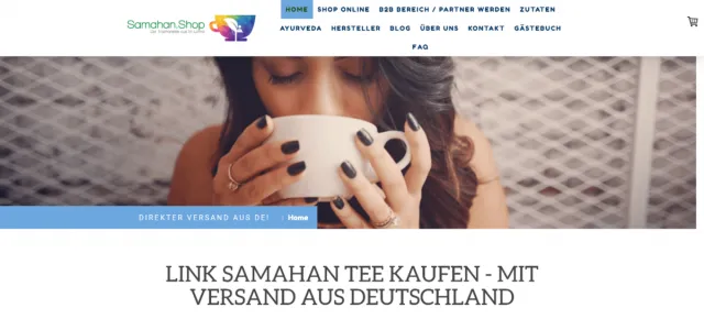 Attraktiver Online Shop für Samahan Tee Bild: Attraktiver Online Shop für Samahan Tee