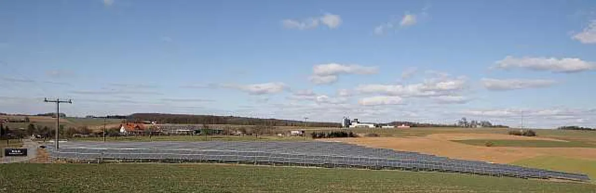 Teil der 3-Megawattanlage in Unterfranken