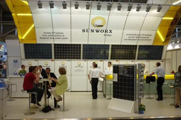 Bild: Für SUNWORX-Solar war die Intersolar Europe 2010 ein voller Erfolg
