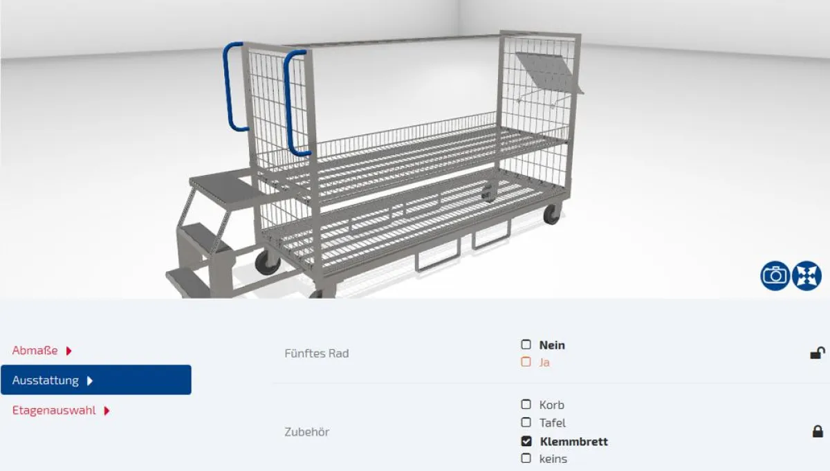 Mit Lino® 3D web konfigurieren Anwender im Browser. Das Ergebnis ist sofort sichtbar.