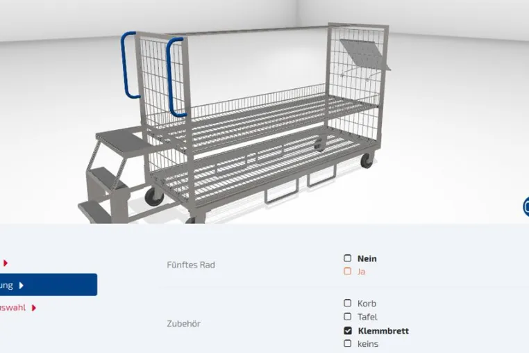 Lino® 3D web - 3D-Konfigurator für komplexe Industrieprodukte Bild: Lino® 3D web - 3D-Konfigurator für komplexe Industrieprodukte