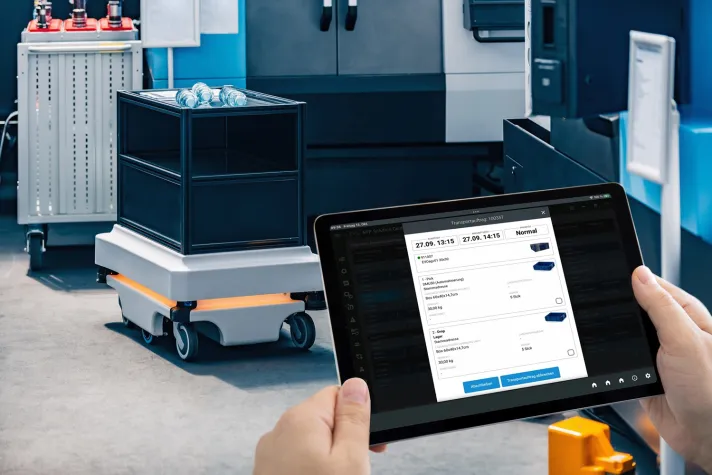Autonome Intralogistik: Leitsystem für innerbetriebliche Transportroboter Bild: Autonome Intralogistik: Leitsystem für innerbetriebliche Transportroboter