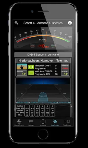 DVB-T2 Finder: DVB-T2 startet ab 8.11.2017 in weiteren Regionen. Wo HD-TV jetzt verfügbar ist, weiß das iPhone Bild: DVB-T2 Finder: DVB-T2 startet ab 8.11.2017 in weiteren Regionen. Wo HD-TV jetzt verfügbar ist, weiß das iPhone