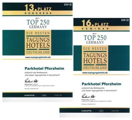 Bild: Das Parkhotel Pforzheim zählt erneut zu den besten 250 Tagungshotels in Deutschland