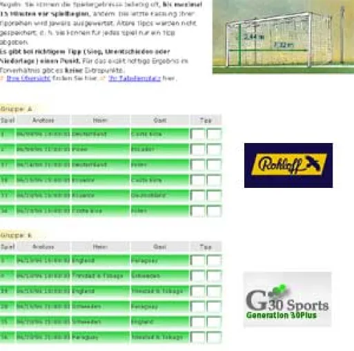 Bild: Fussball WM 2006 Tippspiel für Ihr Internetportal