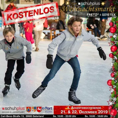 Bild: Im Saterland am c-Port gibt es den ersten schuhplus - Weihnachtsmarkt mit Eislaufbahn
