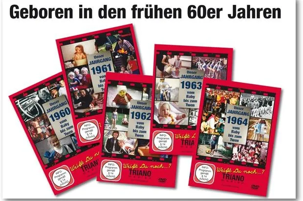 Bild: Neue Geschenkidee: Zeitreise durch die Kindheit in den 60ern und Jugend in den 70ern / 80ern der Babyboomer
