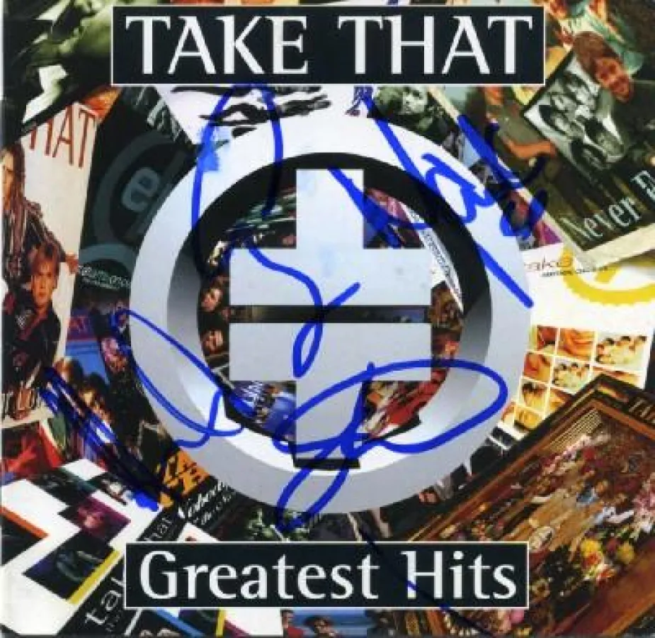 Signiertes CD-Cover - Autograph von Take That.