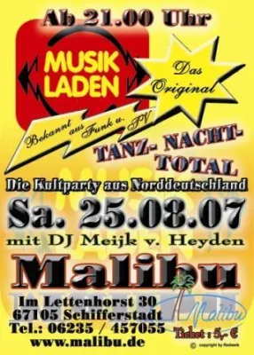 Der MUSIKLADEN ist am 25.08.2007 im "Malibu" in Schifferstadt (Im Lettenhorst 30) Bild: Der MUSIKLADEN ist am 25.08.2007 im "Malibu" in Schifferstadt (Im Lettenhorst 30)