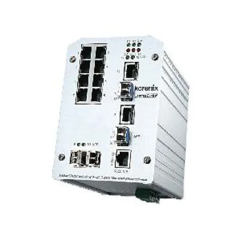JetNet 5012G - der 8+4G Industrial Managed Ethernet Switch mit vielfältigen Funktionen Bild: JetNet 5012G - der 8+4G Industrial Managed Ethernet Switch mit vielfältigen Funktionen