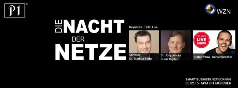 Die Nacht der Netze am 03.02.2015 ab 18.00 Uhr im P1 Bild: Die Nacht der Netze am 03.02.2015 ab 18.00 Uhr im P1
