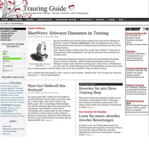 Bild: Trauringe-Guide.de bei Google News aufgenommen