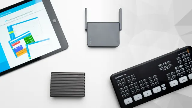 Bild: Webinare & Videos produzieren wie die Profis und dabei 80 % Zeit gewinnen dank kompaktem Video Setup