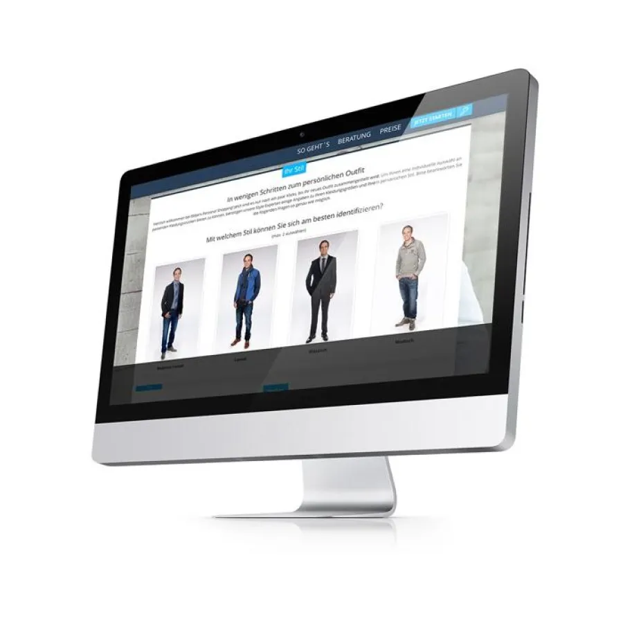 BOOK A STYLE Webanwendung Online-Fragebogen