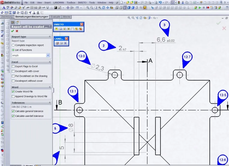 Bild: Effizienzsprung im Qualitätsmanagement: INRETO automatisiert die Erstmusterprüfung direkt in SOLIDWORKS