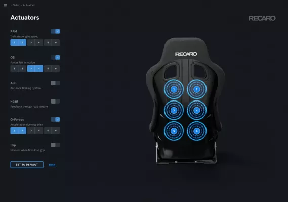 Bild: 2024 Kickoff: RECARO & Sensit! präsentieren den RECARO Sport C und Pro SIM Star Seat mit FeelTech+ auf der CES