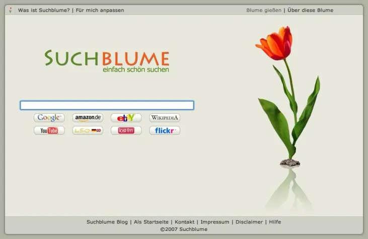 Bild: Mit Suchblume einfacher und schöner suchen im Internet