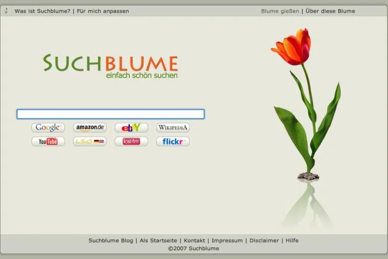 Bild: Mit Suchblume einfacher und schöner suchen im Internet