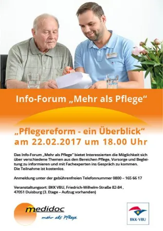 Info-Forum in Duisburg „Mehr als Pflege“ Bild: Info-Forum in Duisburg „Mehr als Pflege“
