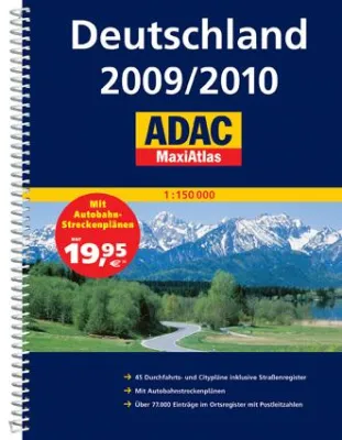 Bild: Mit dem ADAC MaxiAtlas Deutschland 2009/2010 den Überblick über deutsche Straßen gewinnen
