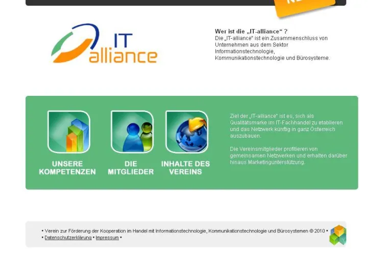 Neuer Webauftritt für die Experten von IT - alliance Bild: Neuer Webauftritt für die Experten von IT - alliance