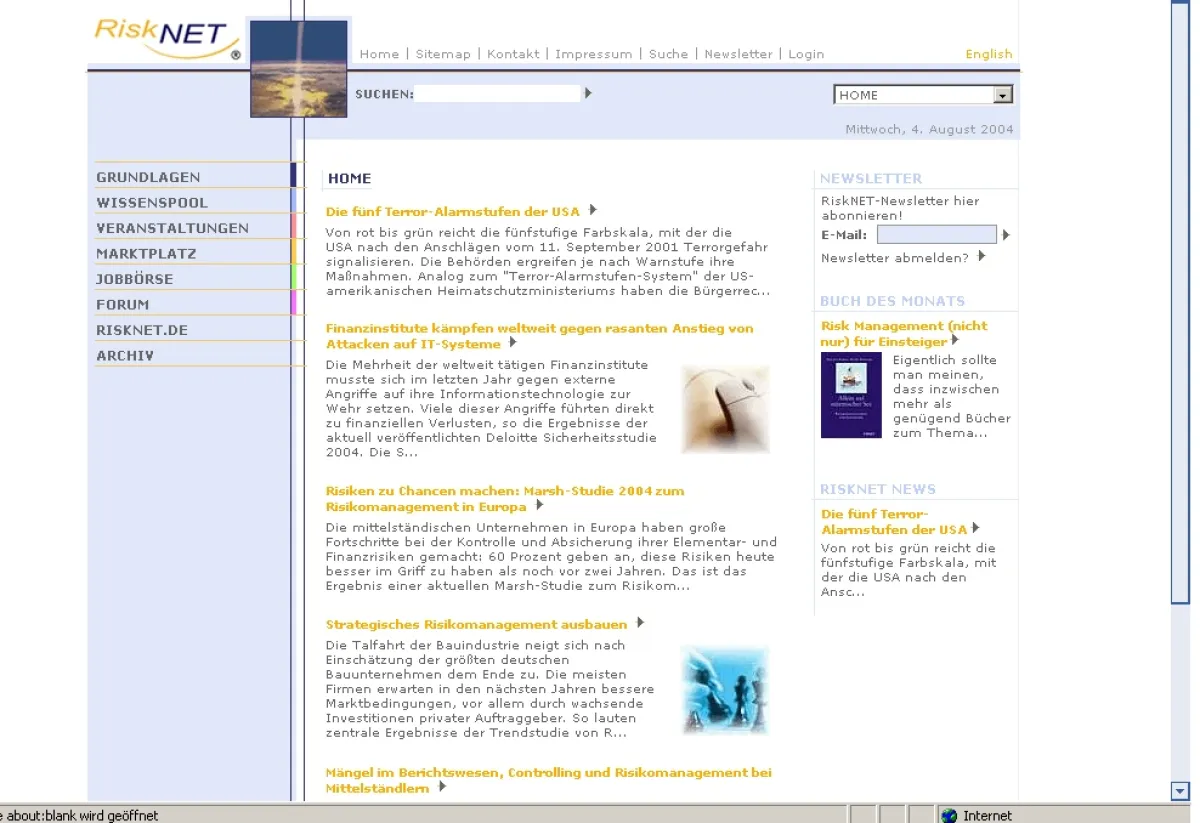 Im neuen Style: RiskNET.de