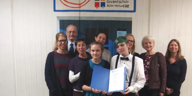 Schüleraustausch Preis 2018 für Gesamtschule Köln-Holweide Bild: Schüleraustausch Preis 2018 für Gesamtschule Köln-Holweide