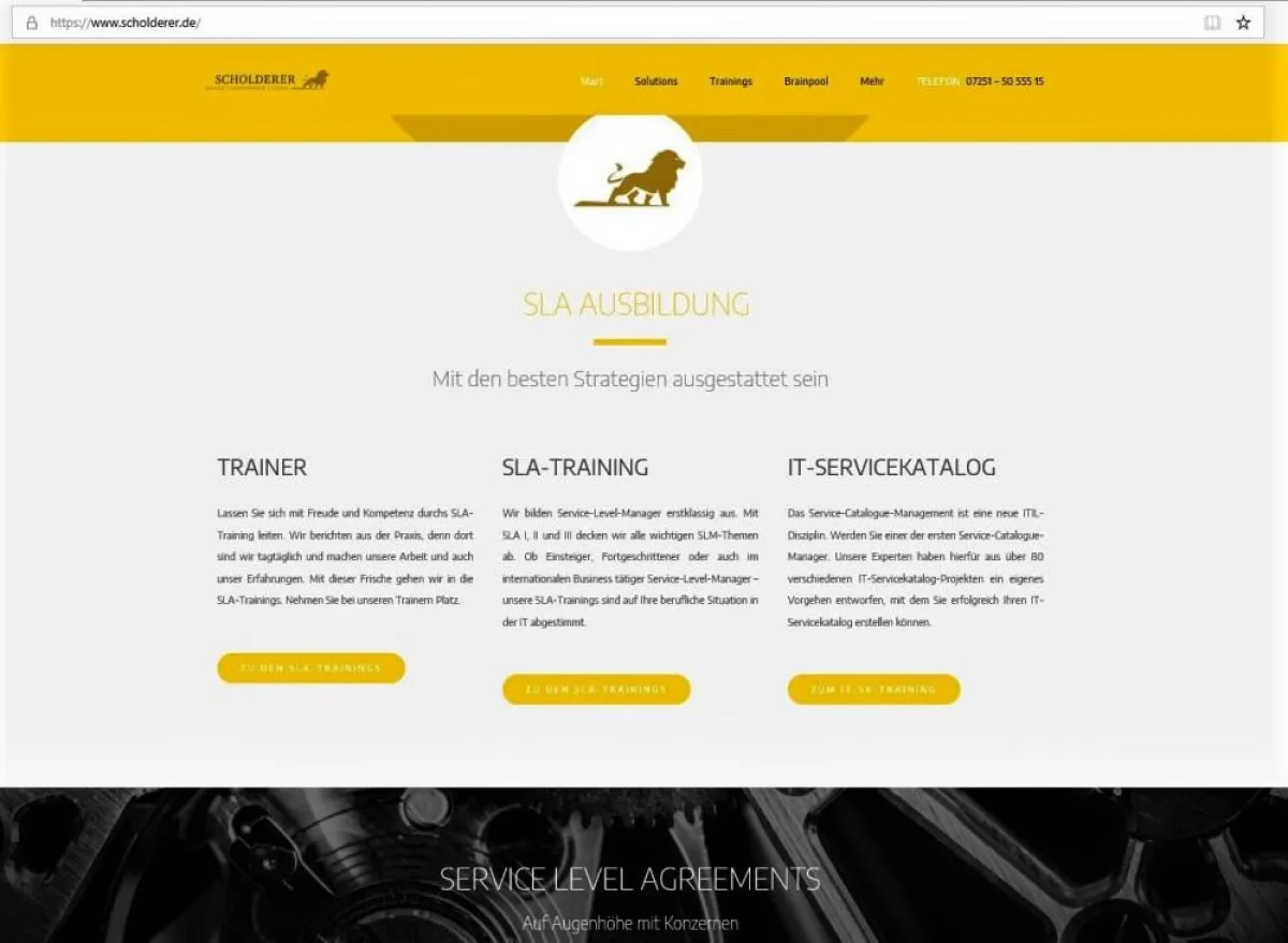 Im Zeichen des Löwen: die neue Website von IT-Spezialist Scholderer