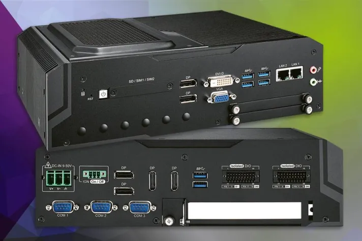 Bild: Lüfterloses AI-Computng-System mit NVIDIA/AMD MXM-Grafikmodulen und 10th Gen Core-/Xeon-Prozessor