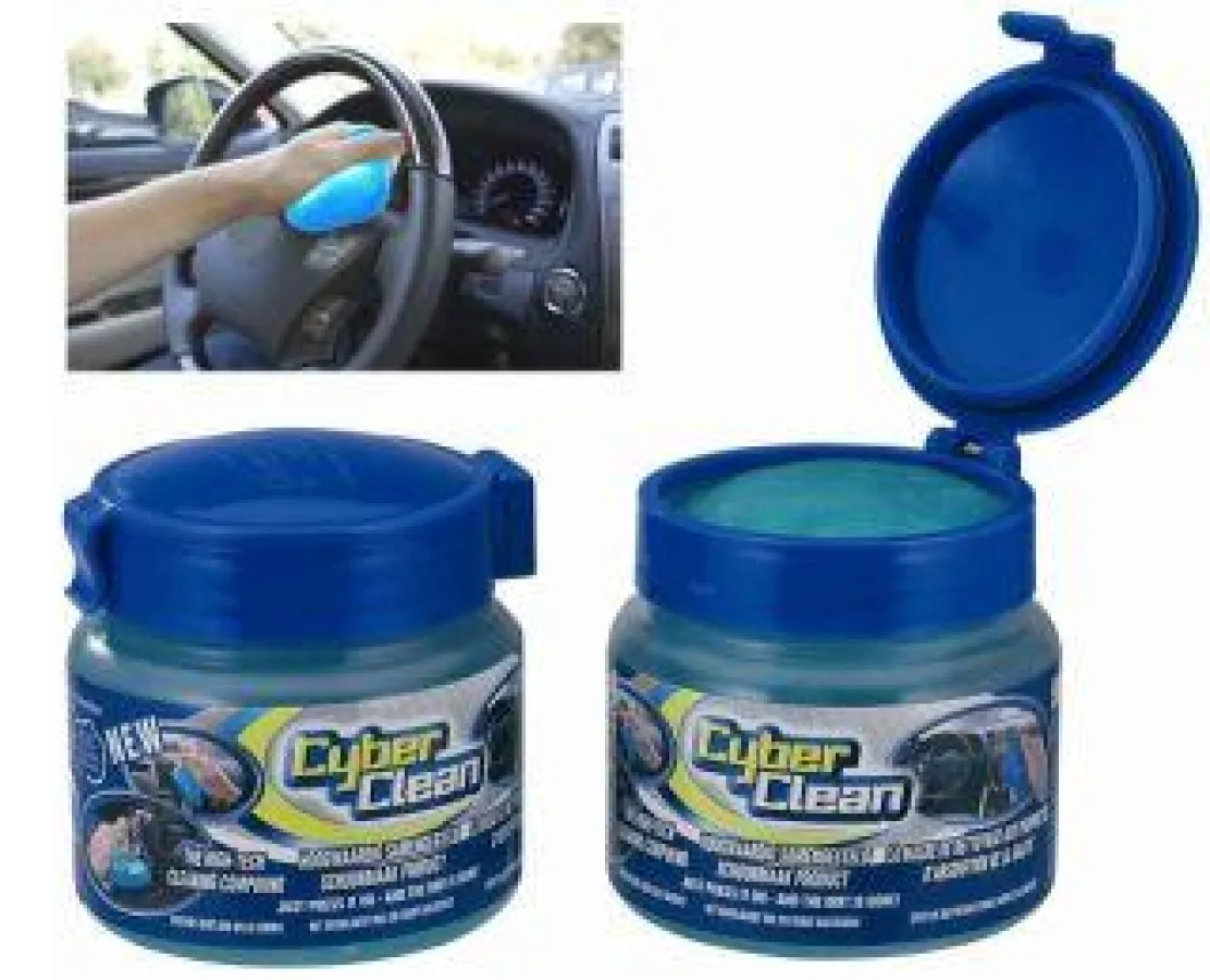 Das wiederverwendbare CyberCleanCar bleibt in der Dose lange frisch und pflegt Autoamaturen im Handumdrehen hygienisch frisch