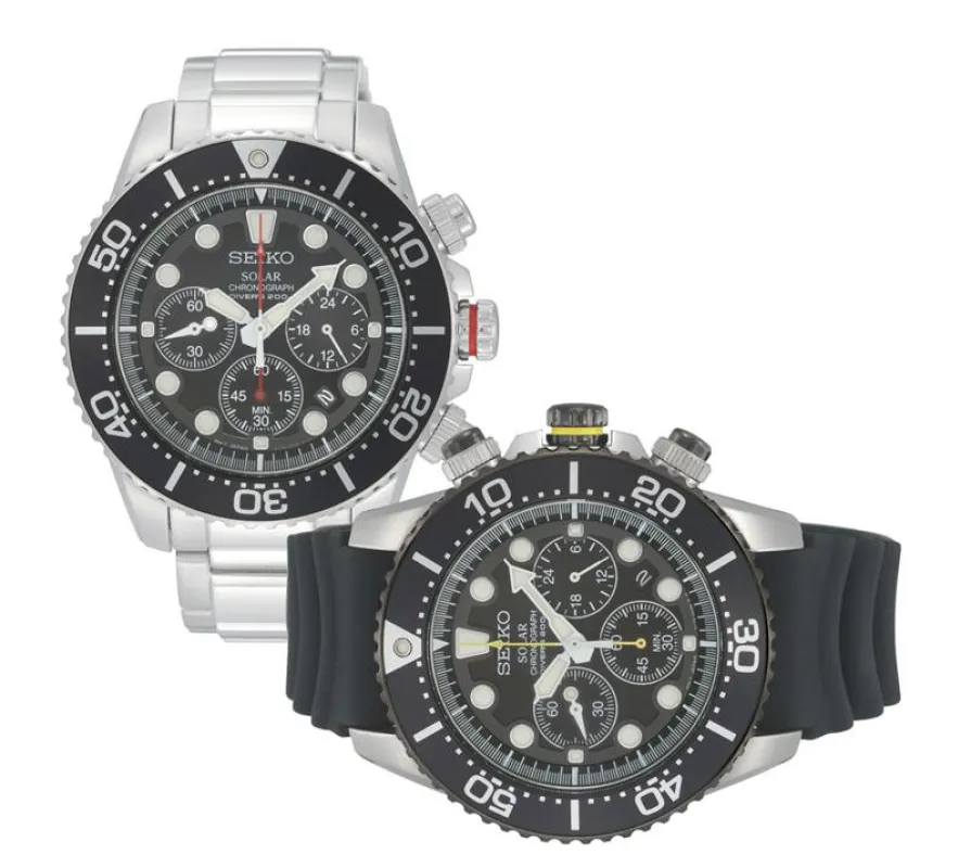 Seiko Solar Diver Chronographen SSC015P1 und SSC021P1