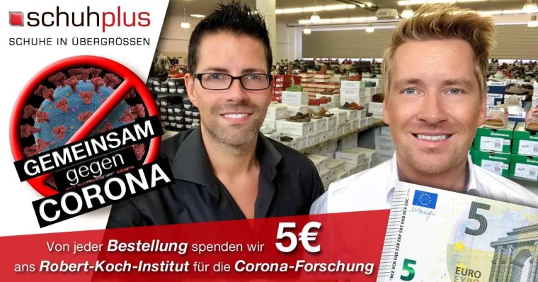 Bild: Nicht reden: Handeln! schuhplus unterstützt Robert Koch-Institut in der Corona-Forschung
