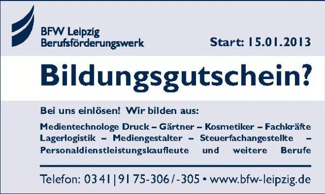 Bild: Bildungsgutschein eintauschen gegen Umschulung