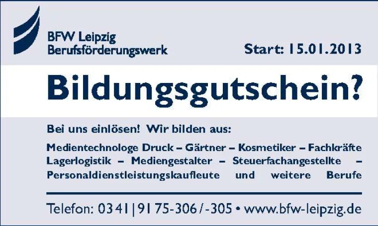Bild: Bildungsgutschein eintauschen gegen Umschulung