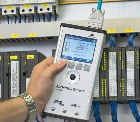 Bild: Mobile PROFIBUS-Diagnose und Kabeltest in einem Gerät