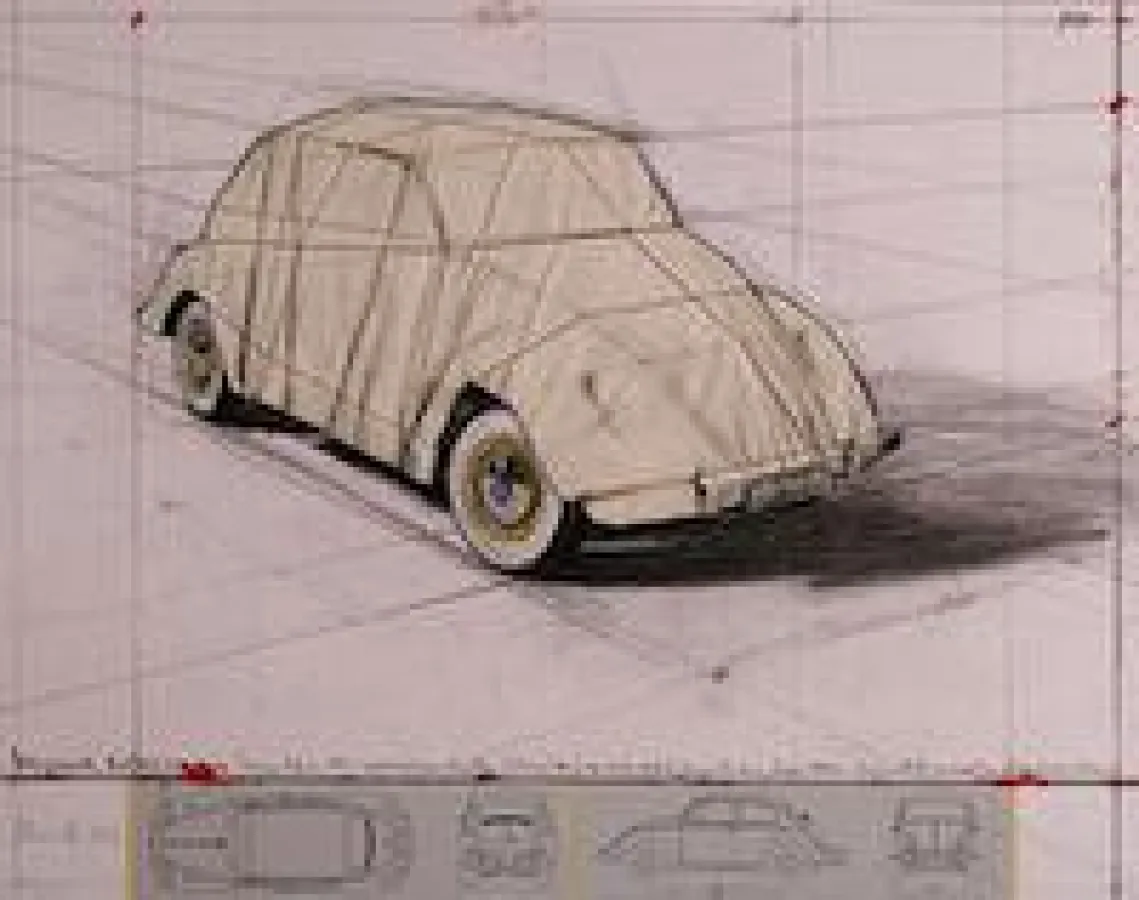 Wrapped Volkswagen (PROJECT FOR 1961 VOLKSWAGEN BEETLE SALOON) / Galerie Fluegel-Roncak ??