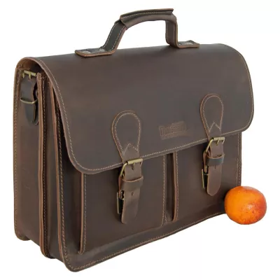 Bild: 40 cm Aktentasche für Damen und Herren aus Bio-Leder mit viel Platz